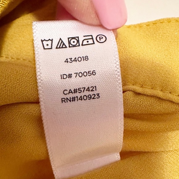 LOFT Skirt Yellow Pleated Mini Size Zipper Ann Taylor Size 0 - Picture 7 of 8